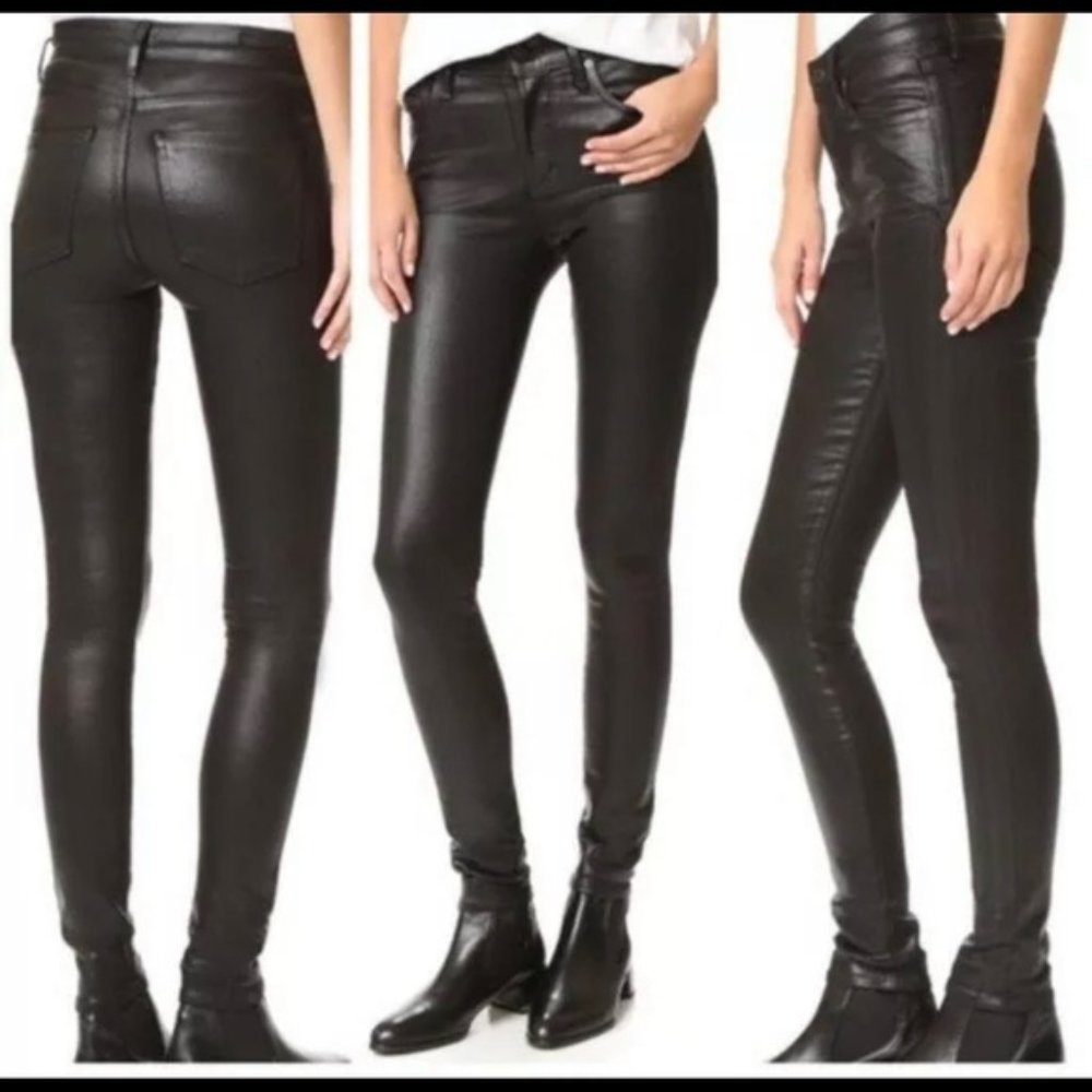 Citizens Of Humanity Black Coated Skinny Jeans